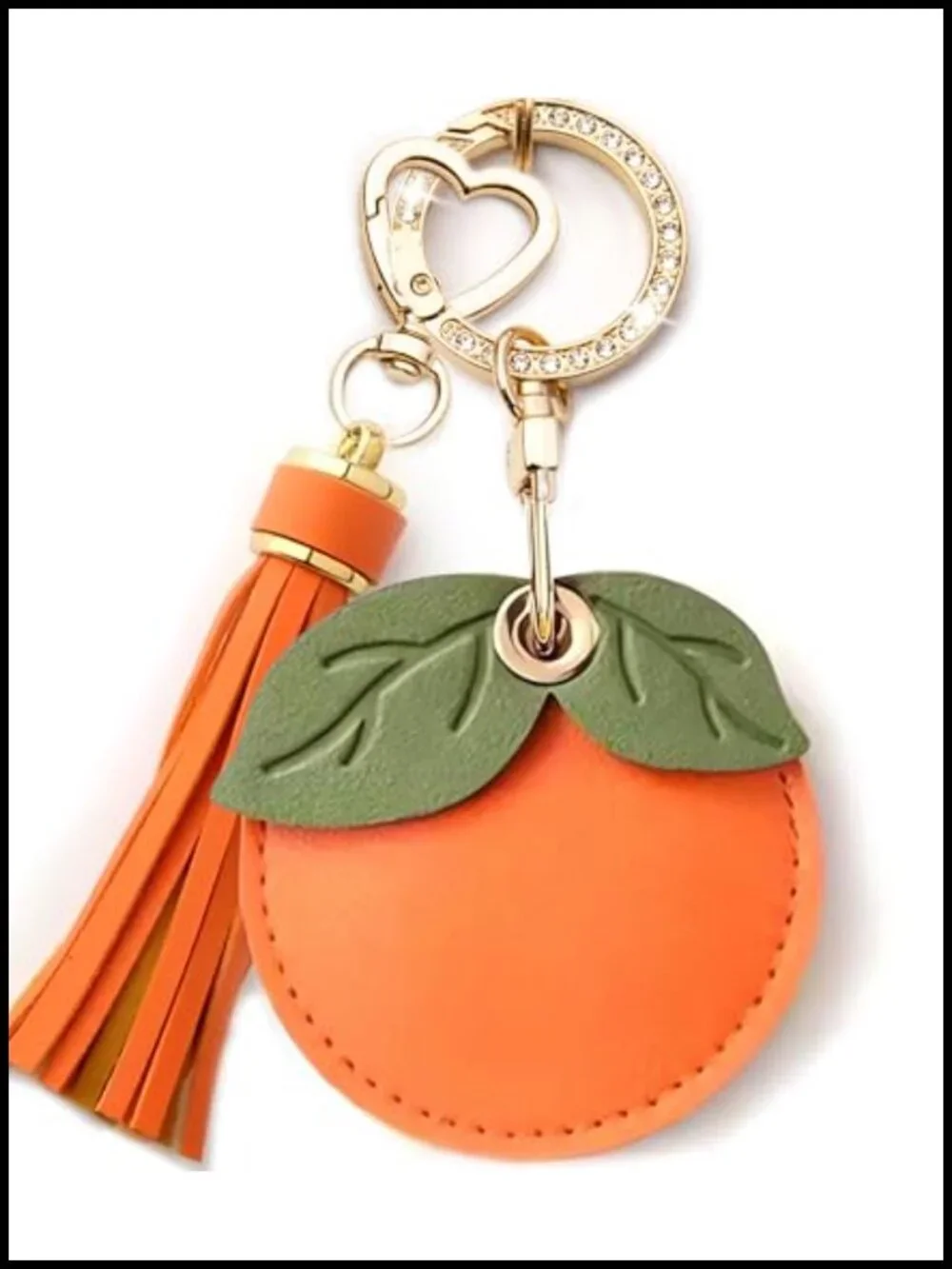 Airtag Keychain Cute Anime Leather Keychain with Bling Keychain Wristlet and